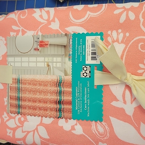 The Pioneer Woman Coral Teal Shower Curtain 72" x 72" Mazie Medallion New - Picture 2 of 6